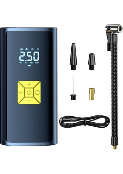ST-9620A Dijital LED Işıklı Taşınabilir Kablolu Araç Lastik Hava Şişirme Pompası