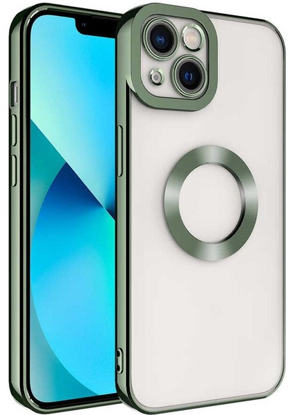 Apple iPhone 14 Kılıf Kamera Korumalı Logo Gösteren Zore Omega Kapak