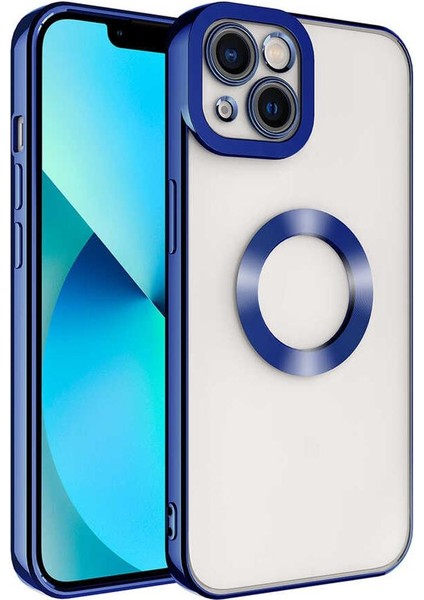 Apple iPhone 14 Kılıf Kamera Korumalı Logo Gösteren Zore Omega Kapak