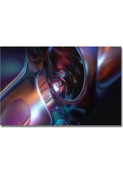Soyut Karışık Renkli Tablo 50 x 70 cm