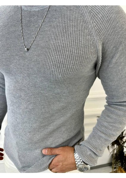 Kazak Slim Fit Naturel Örme Pamuk Tüylenmeyen Triko Dar Kesim Body Kazak modelleri