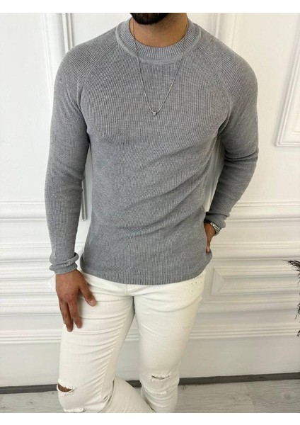 Kazak Slim Fit Naturel Örme Pamuk Tüylenmeyen Triko Dar Kesim Body Kazak fırsatları