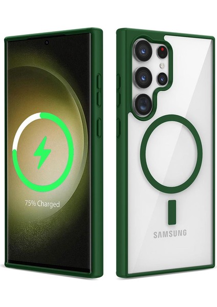 Galaxy S23 Ultra Kılıf Magsafe Wireless Şarj Özellikli Silikon Zore Ege Kapak