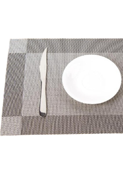 Placemat Pvc Western Placemat Tek Çerçeve Isı Yalıtım Yastığı Otel Aile Tek Kullanımlık Masa Mat Koyu Kahve (Yurt Dışından)