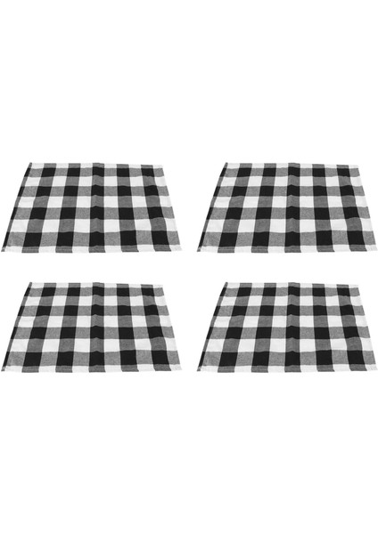 Günlük Yerleştirme, Çiftlik Evi Dekorasyonu, Aile Yemeği, Barbekü ve Şenlikli Vb Için 4 Adet Siyah Beyaz Servis Altlığı Masa Mat Sofra Plaka Servis Altlığı (Yurt Dışından) fiyatları