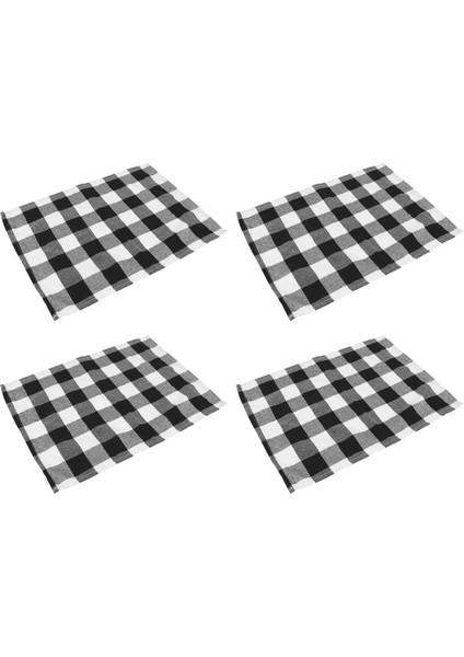Günlük Yerleştirme, Çiftlik Evi Dekorasyonu, Aile Yemeği, Barbekü ve Şenlikli Vb Için 4 Adet Siyah Beyaz Servis Altlığı Masa Mat Sofra Plaka Servis Altlığı (Yurt Dışından) modelleri