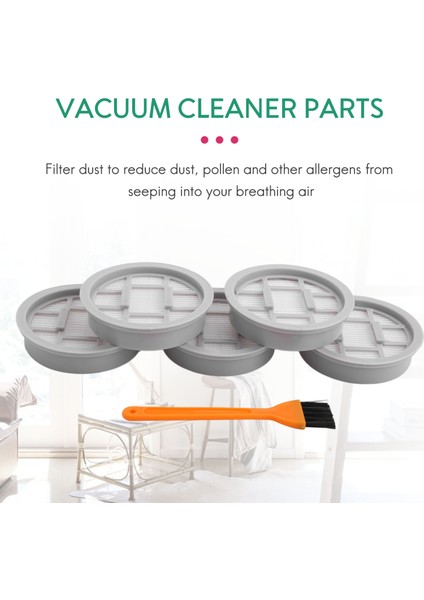 Saplı Elektrikli Süpürge Hepa Filtre Deerma VC20S VC20 Saplı Elektrikli Süpürge Parçaları Aksesuarları Filtre 5 Adet (Yurt Dışından)
