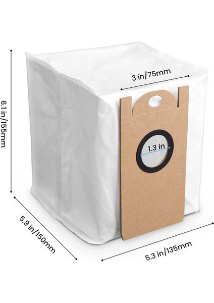 A90+ Kendiliğinden Boşalan Robot Süpürge Için 6'lı Yedek Toz Torbası (Yurt Dışından) fırsatları