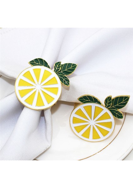 6 Adet Limon Peçete Halkaları Metal Limon Peçete Tutucu Çiftlik Evi Altın Meyve Peçete Toka Yaz Düğün Için (Yurt Dışından)
