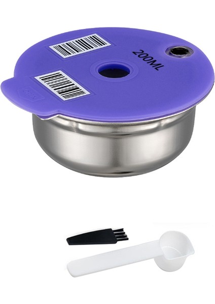 Makine Doldurulabilir Filtre Pod Silikon Kapak Değiştirme 200ML Espresso Kahve Için Kahve Kapsülü Pod (Yurt Dışından)