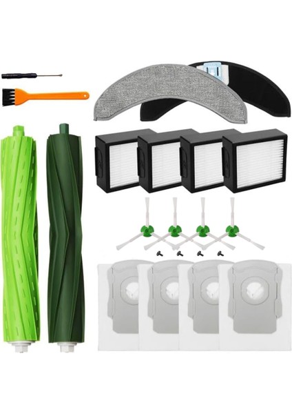 Combo J7+/plus Robot Süpürgeye Uyumlu Yedek Parçalar, 1 Takım Çok Yüzeyli Kauçuk Fırça (Yurt Dışından)