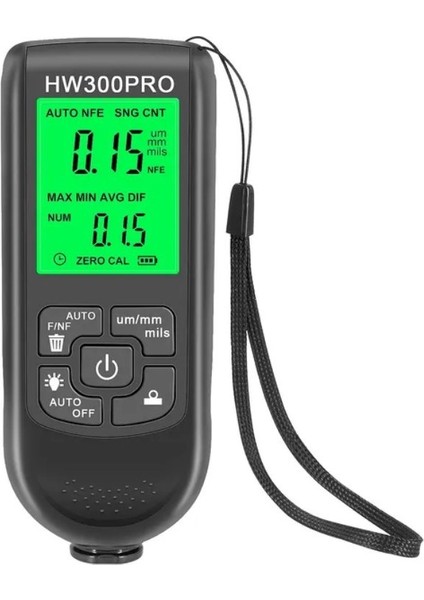 HW-300PRO Araba Boyası Film Otomatik Kalınlık Ölçer 0-2000UM Fe & Nfe Kaplama Kalınlık Test Cihazı Manuel Otomotiv Boyası Araçları