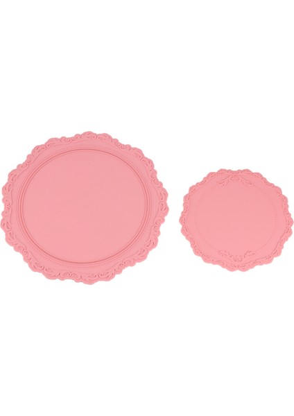 2 Adet/takım 23CM 34CM Silikon Çiçek Servis Altlığı Yağa Dayanıklı Isı Yalıtımı Olmayan Tablemat Mutfak Yıkanabilir Fincan Altlığı (Yurt Dışından)