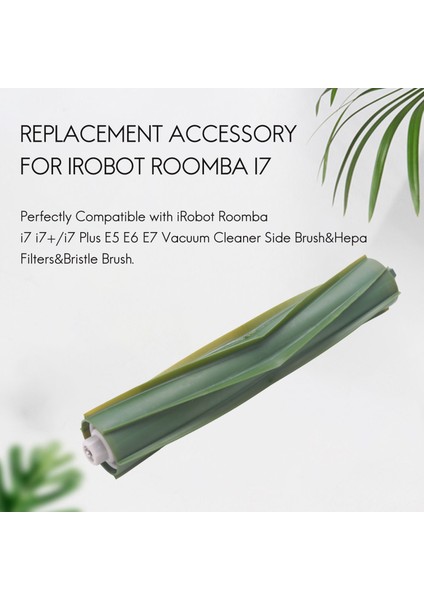 I7 I7+/ı7 Plus E5 E6 E7 Serisi Robotik Vakum Için Yedek Aksesuar Kiti, 2 Filtre + 3 Fırça + 1 Çok Yüzeyli Kauçuk Fırçalar (Yurt Dışından)