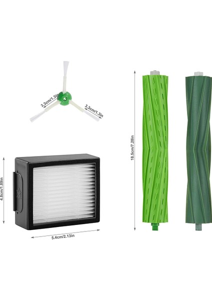 Combo J7+/plus ile Uyumlu Yedek Parçalar Yalnızca 1 Set Çok Yüzeyli Kauçuk Fırça (Yurt Dışından)