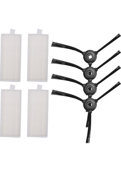 M520/M501 Yedek Parçalar Için, Yıkanabilir 4 Hepa Filtreler + 4 Yan Fırçalar Robot Elektrikli Süpürgeler Için Aksesuar Seti (Yurt Dışından) fiyatları