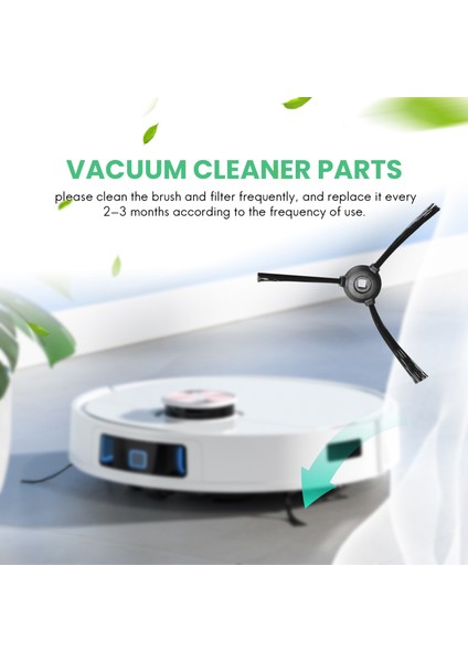 M520/M501 Yedek Parçalar Için, Yıkanabilir 4 Hepa Filtreler + 4 Yan Fırçalar Robot Elektrikli Süpürgeler Için Aksesuar Seti (Yurt Dışından) fırsatları