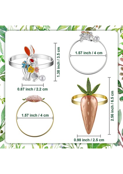 6 Parça Peçete Halkası Tavşan Havuç Peçete Tutucu Paskalya Peçete Tokası Paskalya Düğün Masa Süsü (Yurt Dışından) fiyatları