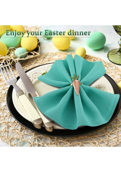 6 Parça Peçete Halkası Tavşan Havuç Peçete Tutucu Paskalya Peçete Tokası Paskalya Düğün Masa Süsü (Yurt Dışından) modelleri