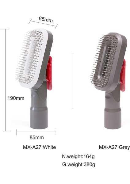 Vakum Eki Köpek Evcil Hayvan Fırçası Damat Aracı V6 V7 V10 V11 V15 Elektrikli Süpürge Pet Emme Kafası Aracı Beyaz (Yurt Dışından)