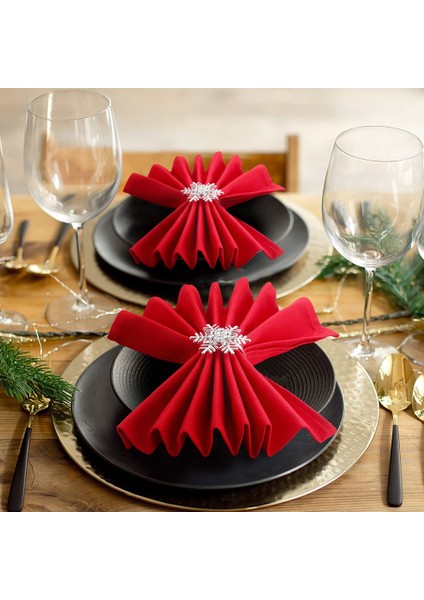 24 Set Rhinestone Kar Tanesi Peçete Halkaları Noel Yemek Masası Süslemeleri Için Toplu Metal Peçete Toka Tutucu (Yurt Dışından) indirimleri