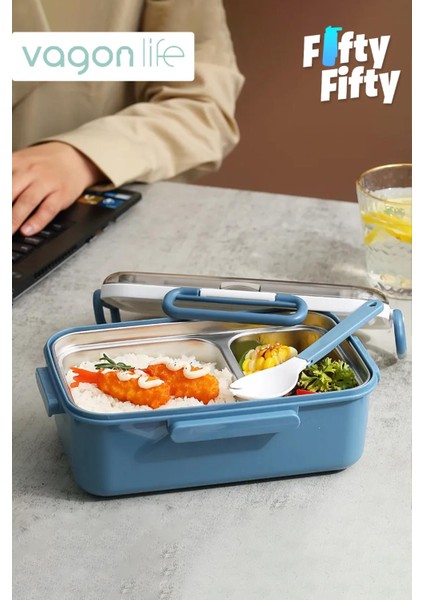 Tek Kat Çift Bölme Bento Lunch Box Ofis-Okul Için Yeni Nesil Sefer Tası Paslanmaz Çelik 588 modelleri