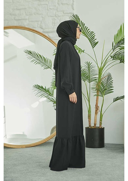 6629-NERVÜRLÜ Elbise Siyah indirimleri