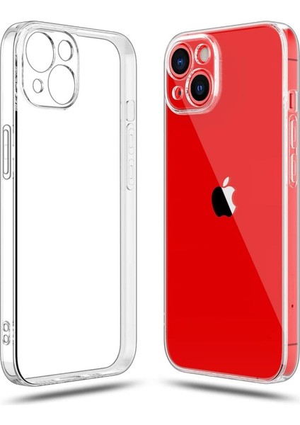 iPhone 13 Mini Şeffaf Silikon Kamera Korumalı 3D