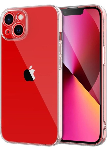 iPhone 13 Mini Şeffaf Silikon Kamera Korumalı 3D