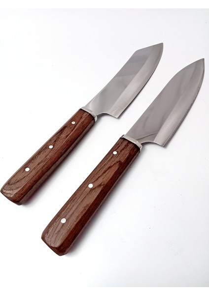 El Yapımı Wenge Saplı Paslanmaz Çelikten Şef Bıçağı Kutulu 2'li 31 cm fiyatları
