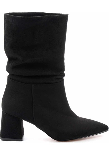 Siyah Süet Kadın Bot & Bootie K02992053002