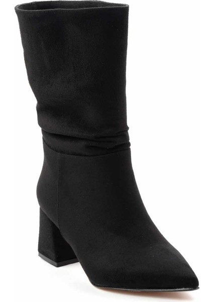 Siyah Süet Kadın Bot & Bootie K02992053002