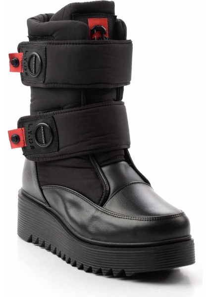 Siyah Hakiki Deri Kadın Bot & Bootie K02724986303