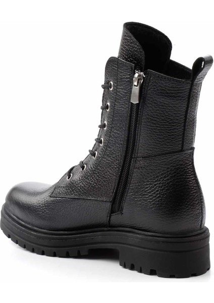 Siyah Hakiki Deri Kadın Bot & Bootie K02208020703 fırsatları
