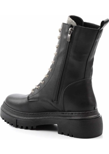 Siyah Lame Taşlı Kadın Bot & Bootie K02503901209 fırsatları