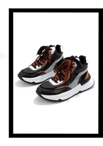 Siyah Taba Paraşüt Kadın Sneaker K01991116067
