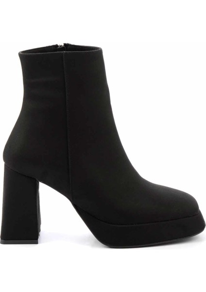 Siyah Süet Kadın Bot & Bootie K02215300502
