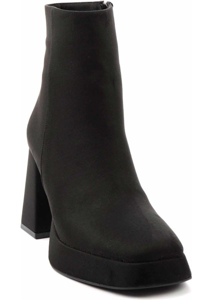Siyah Süet Kadın Bot & Bootie K02215300502