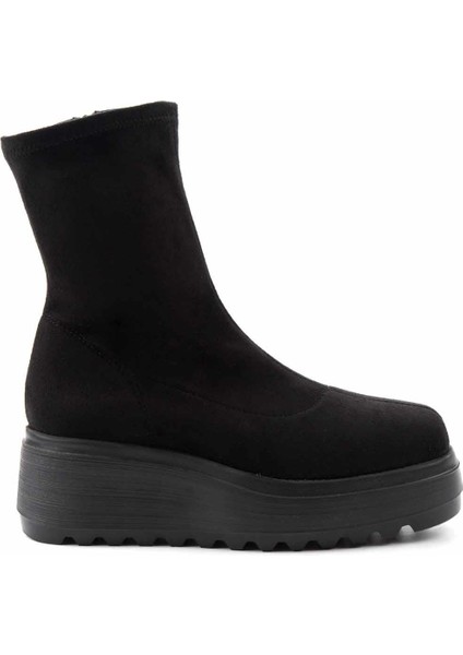 Siyah Streç Kadın Bot & Bootie K02415015117