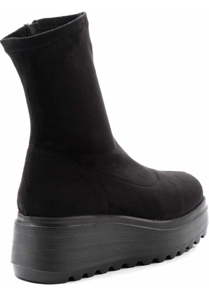 Siyah Streç Kadın Bot & Bootie K02415015117