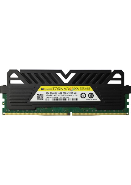 Ddr4 16GB 3200MHZ CL22 Tornadox6 Desktop Ram Soğutuculu (TMMDD416GB3200DKBX6)