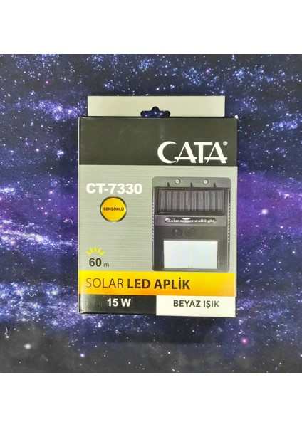 15W Beyaz Işık Solar Aplik CT-7330