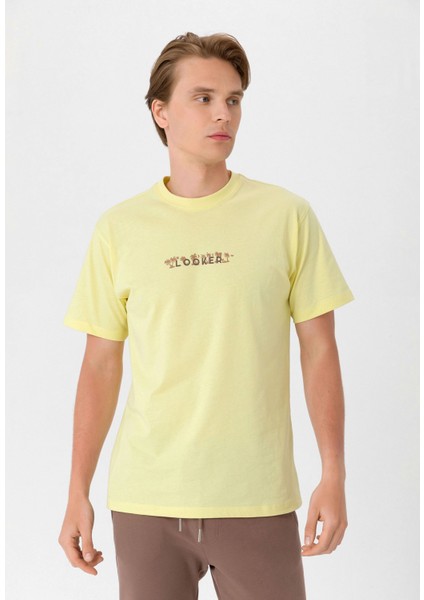 Erkek Baskılı Oversize T-Shirt