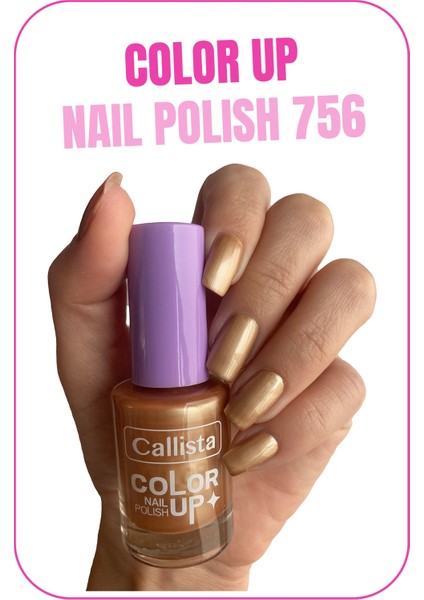 Callista Beauty Callista Color Up Nail Polish Oje 756 Pearls & Cream - Bej