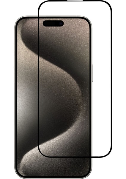 Apple iPhone 15 Pro Max Kırılmaz Cam 5d Premium Safir Curve Tam Kaplayan Kavisli Ekran Koruyucu