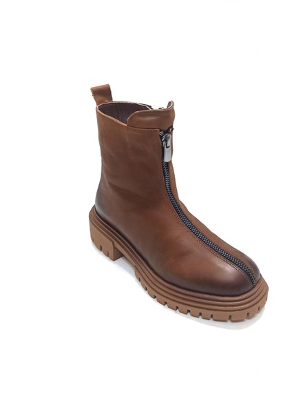 Kahve Taba Deri Kadın Postal Bot Ayakkabı fiyatları