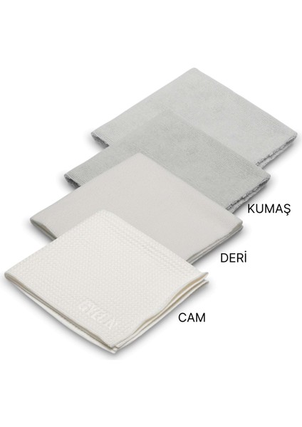 Q²m Interiorpack Evo Iç Aksam Mikrofiber Detaylı Temizlik Bezi Seti 4'lü Paket - 40X40 cm