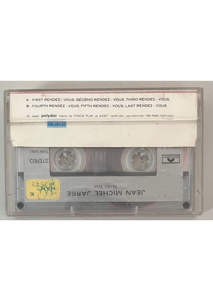 Jean Michel Jarre Rendez Vous Kaset (Orjinal Dönem Kağıt Baskı) fiyatları