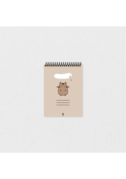El Yapımı Sevimli Kedi Not Defteri 3 - 8X12