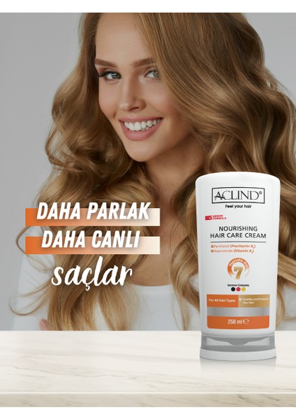 Aclınd® Nourıshıng Haır Care Cream 250 ml | Saç Bakım Kremi | Yeni Formül